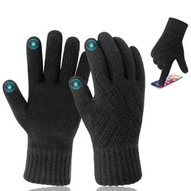 Migliore Wear Fingerless Gloves, Touchscreen Gloves, Winter Men & Women, Without Fingers, Winter Gloves, Half Finger for Cycling, Running, Outdoor, Touchscreen black