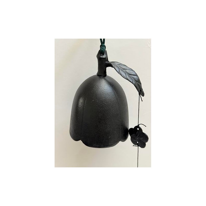 123kotobukijapanstore 1pc Japanese 3-1/2dia Black Plum Bell Wind Chime