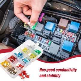 Car Fuses Assortment Kit | 100X Mixed Fuses - Automotive Replacement Fuses, Low Profile Fuse for Car, RV, Truck, Motorcycle