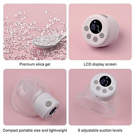 JOYID Paquete de 2 extractores de Leche eléctricos portátiles silenciosos, Invisibles, Manos Libres, 2 Modos, 9 Niveles Ajustables con Pantalla LCD,  