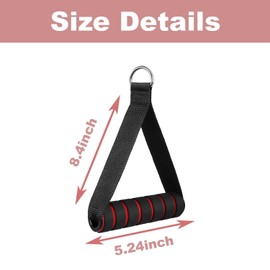 Set of 2 Resistance Handles, Resistance Band Gym Handles, Nylon Webbing Exercise Handles, Resistance Bands Handle Cable, for Bodybuilding, Cardio Pulley Training