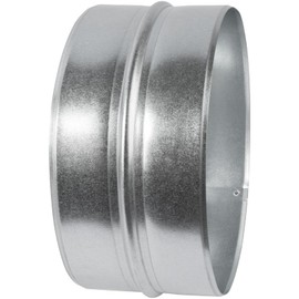Vent Systems 8'' Inch Galvanized Steel Duct Connector - Round Ventilation Duct Extension - Metal Vent Coupler - Metal Hose Coupling - Galvanised Pipe Connector