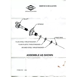 Spicer 1990-1997 Ford Ranger Explorer 4X4 Front Axle Thrust Washer Package Kit Dana 35