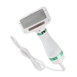 Pet Hair Dryer, 2 in 1 Multifunctional Dog Hair Dryer with Slicker Brush, Adjustable Air Speed Dog Blow Dryer Pet Grooming Hair Dryer for Small and Medium Dogs Cats to Use