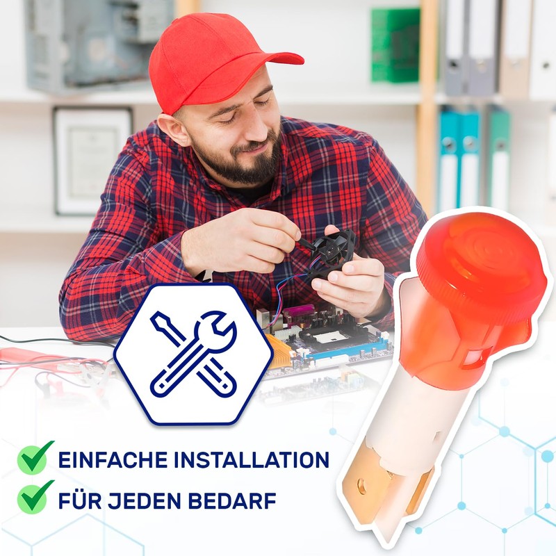 Signal Light LED 220 V Round Head Diameter 10 mm