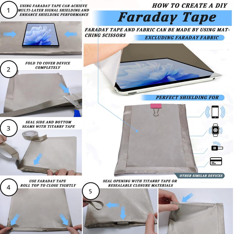 ZTTXL Faraday Tape Double Conductive Cloth Tape, with Conductive Adhesive