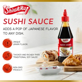 Japanese Sushi Sauce by Shirakiku | Sweet and Savory Authentic Asian, Cooking, Grilling, Perfect for Eel, Unagi | Non GMO| 18 oz.