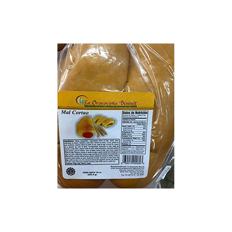 La Orocoveña Biscuit - Mal Cortao 10 oz PACK