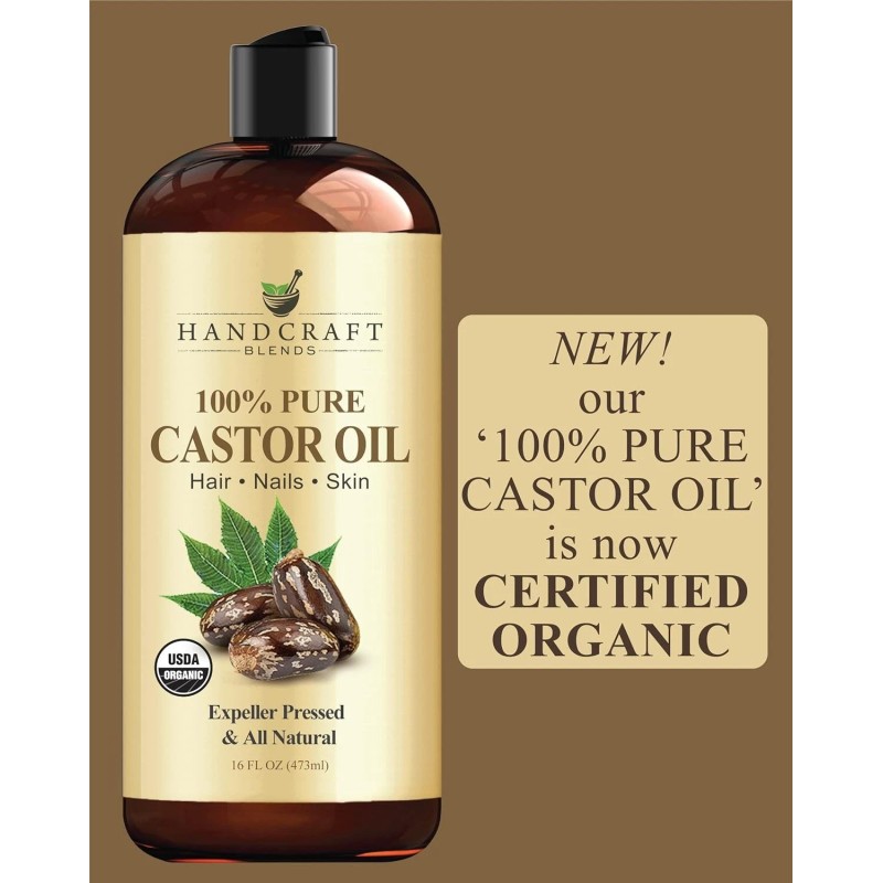 Pure Organic Castor Oil 16oz – Pure Natural Expeller-Press
