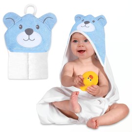 Mother's Choice Mother's Choice Baby Towel with Hood - 84x84cm, Ultra Soft & Absorbent Bath Towel for Newborns, Infants, Toddlers, Boys & Girls, 3D Blue Bear