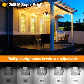 ABZXT Solar Shed Light Pendant Lights Outdoor IP65 Waterproof Dusk to Dawn Auto Lamp with Remote Controller and PIR for Outdoor Shed Barn Chicken Coop Bullpen Pig Pen Stables Tents etc