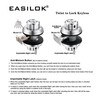 EASILOK Twist to Lock deadbolt Lock keyless with Anti-Mislock Button,a
