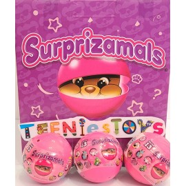 Beverly Hills Teddy Bear Brand New Lot of 3 Surprizamals Stuffed Animal Series 13 Mystery Ball Plush R