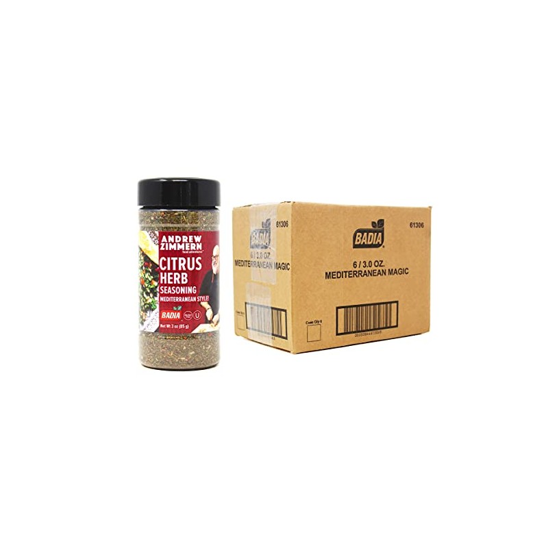 Badia Andrew Zimmern Citrus Herb Seasoning Mediterranean Style, 3 oz