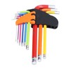 9Pcs Hex Wrench Ball End Colourful Long Arm Metal Key