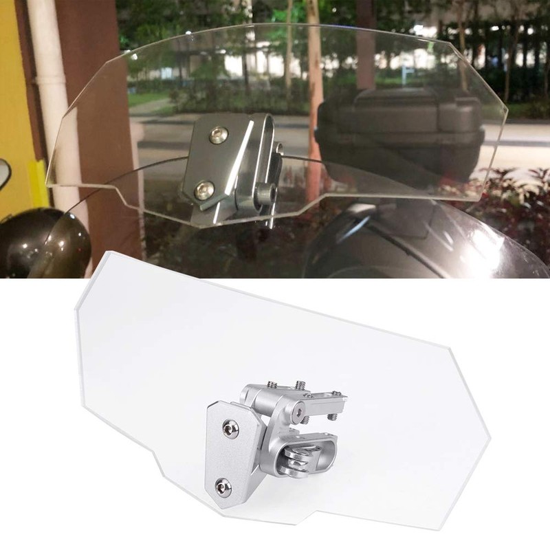 Motorcycle Windshield, Universal Adjustable Windscreen Wind Deflector for Kawasaki for
