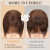 TESSHAIR Clip in Bangs Real Human Hair 360°Cover Clip on