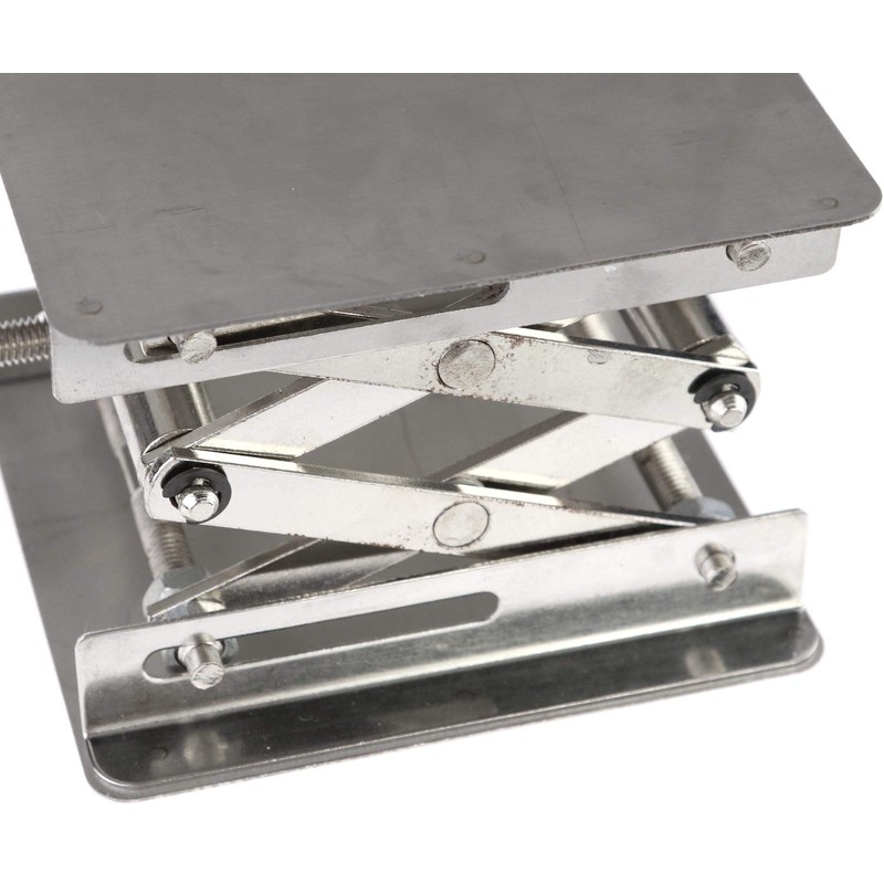 Edelstahl-Laborständer, Scherenhebebühne, Laborheber, 100 x 100 mm