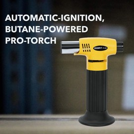 Solder-It Yellow Pro-Torch PT-200 | Mini Butane Torch Lighter | Compact Blow Torch, Soldering Tool, and Grill Lighter | Waterproof Piezo Electronic Ignition System | For Soldering, Brazing or Plumbing