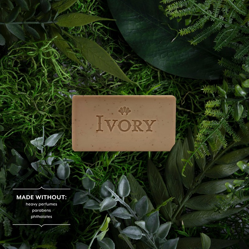 Ivory Exfoliating Bath Bar Soap, Designed for Whole Family with