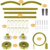 Diamond Shaped Shower Curtain Rod (Both Sides: 17"-25.6",Middle:20"-26) Stretchable True