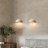 Wabi-Sabi Art Lighting Fixture Nordic Modern Marble Wall Sconce, Half