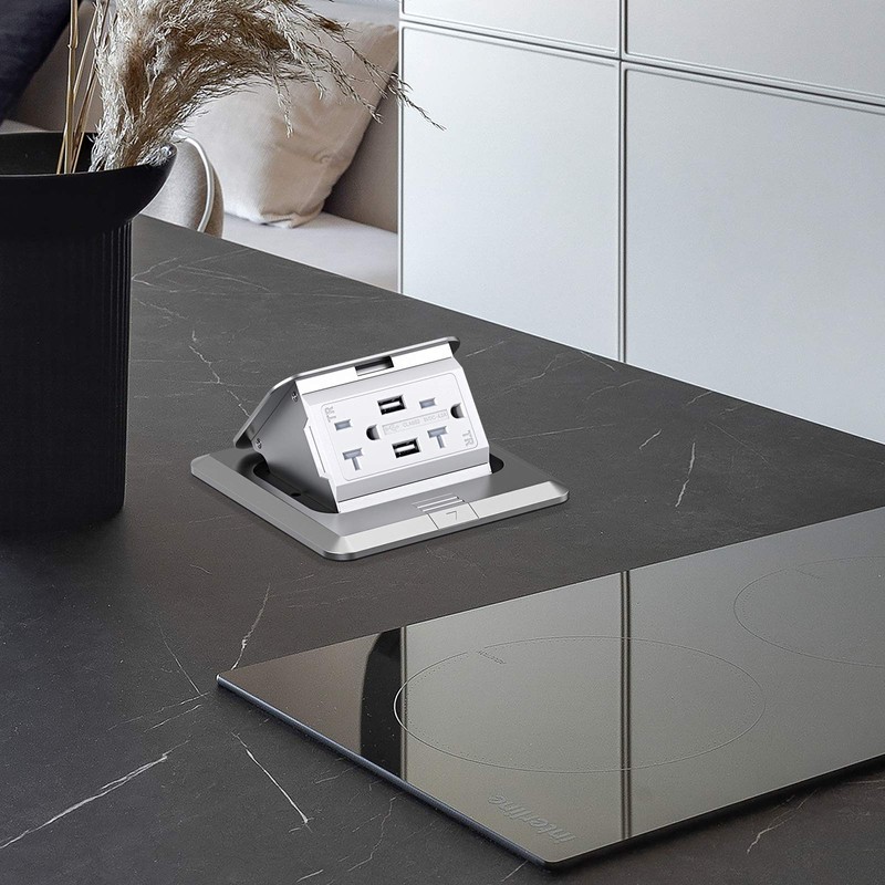 KYHSHJ 4.8A USB Chargers Pop Up Floor Waterproof Electrical Outlet