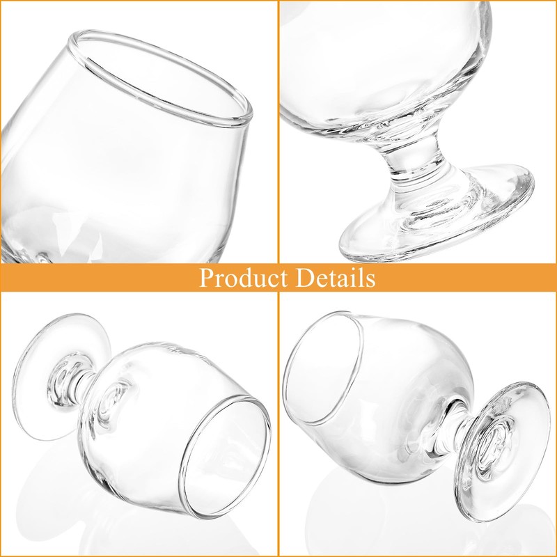 ZOOFOX Set of 6 Small Brandy Snifters, 5 oz Shot