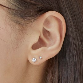 Gold&Deer 14k Goldfield Basic Crystal Cubic Earrings 3mm / 골드앤디어 14k 골드필드 기본 크리스탈 큐빅 귀걸이 3mm