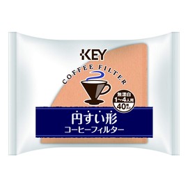 Key Coffee, Conical Coffee Filters, Unbleached, For 1-4 Person With Tabs, 40 Count x 10 Bags
