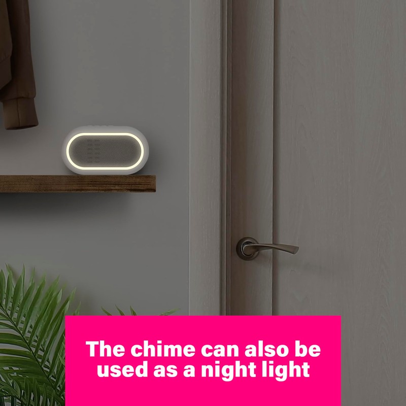 Byron Wireless Doorbell Set – Multi-Colour Visual Alert – Mute