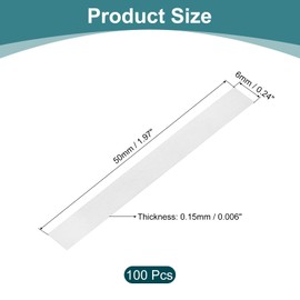 sourcing map 100 Pcs Pure Nickel Sheet, 99.96% Pure Nickel Plate 0.006"x0.24"x2"(0.15x6x50mm) Strip for Electroplating Scientific Lab Industry DIY Craft