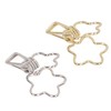 100pcs Binder Clips Gold Silver Flower Shape Metal Hollowed Long