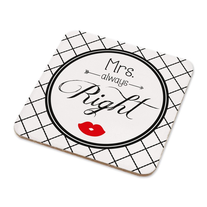 GRUSS&CO 44628 Coaster "Mrs. Right"