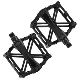 Pedals, Bicycle Pedals, Flat Pedals, Pair of Left, Heavy Duty Aluminum, Anti-Slip, Lightweight Design, Compatible with Cross Mountain Road Bikes, Replacement Bicycle Parts, Stable Stepping Comfort