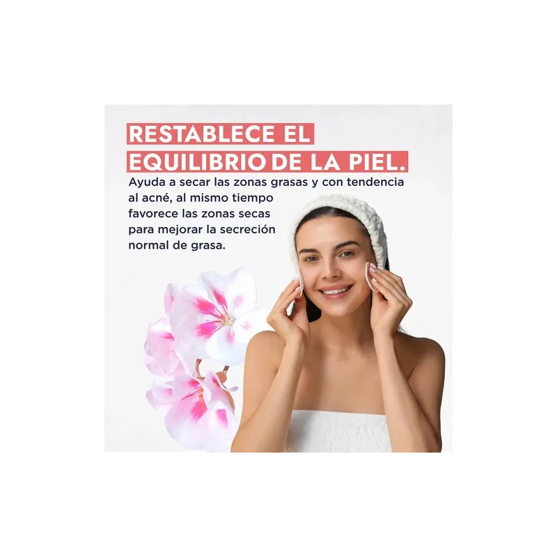 Hidrolato de Geranio 1L Hebbe Cosmetics Tónico Facial para Piel
