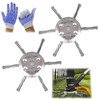 Wire Strimmer Head 6Teeth 2PCS - Universal Steel Wire Grass