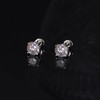 KRFY Moissanite Stud Earrings 1/1.6/2 Carat 5/6/6.5mm Brilliant Round Cut