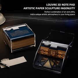 3d Calendar 2025,Time Piece Calendar 2025,Paper Sculpture Louvre 3d Sticky Notes With Delicate Weekly Calendar Cards,Paper Sculpture Desktop Decoration,Office Desktop Sticky Notes Records