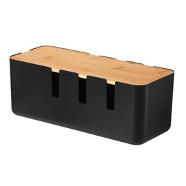 Hsthe Sea Cable Management Box Cable Tidy Box Cord Organizer Box Hide Power Strips and Electrical Cords from TVs/Computers/Desks 30.3 x 12.3 x11.6cm