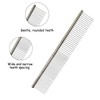Stainless Steel Pet Comb,Metal Rounded Teeth Pet Comb for Large