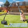 Tether Outdoor Dog Tug Toy, 360° Rotating Spring Pole, 3
