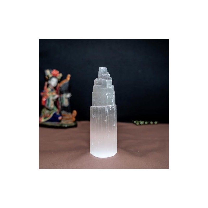 Heimtex Selenite Crystal Tower - Natural Polished Selenite Crystal Mountain