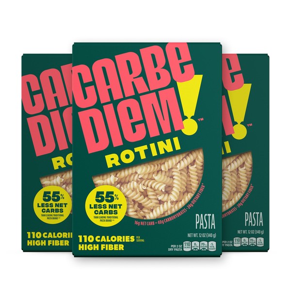 Carbe Diem!, Rotini, Lower Net Carb Pasta with Traditional Flavor
