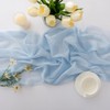 Chuqing Chiffon Table Runner, Light Blue, Decorative Table Runner, Table