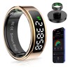 Smart Ring with Display Screen Health Tracker and Touch Button,