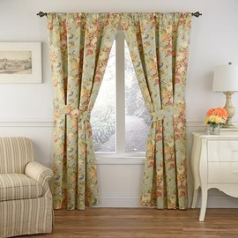 Waverly Spring Bling Vapor Window Panel - 100% Cotton - Elegant Textured Look - 52" X 63"