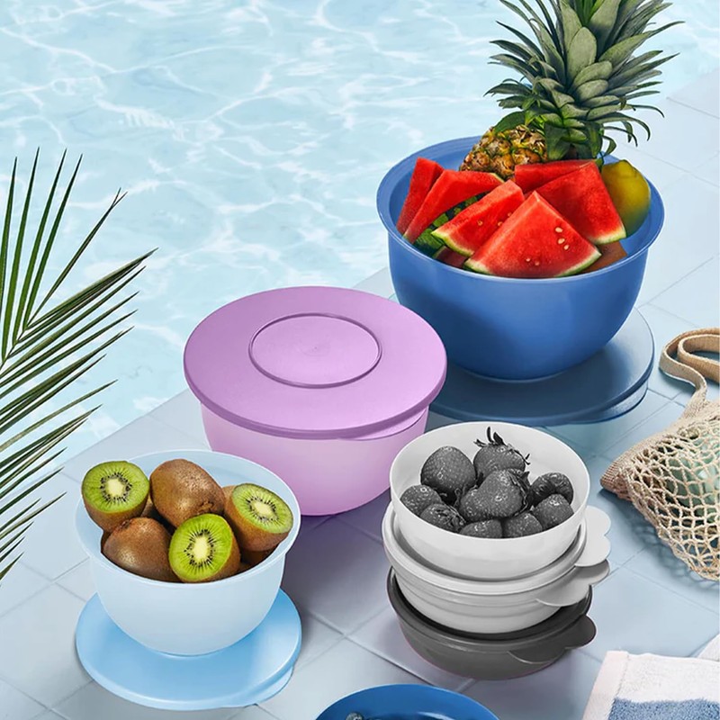 Tupperware Impressions Classic 3 Piece Food Storage Bowl Set in
