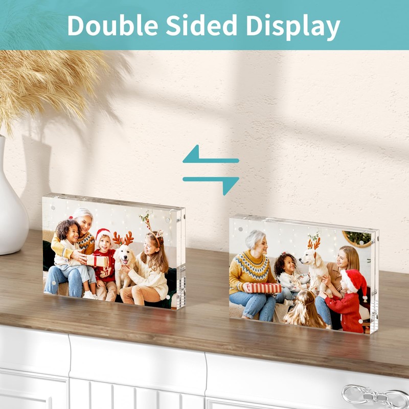 HIIMIEI Acrylic Picture Frame, 13 x 18 cm, Magnetic Photo