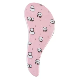 CALA Tangle-Free Hair Brush Panda Emojis, Ergonomic Palm Detangling Brush for Wet or Dry Hair, Minimizes Breakage & Cuticle Damage, Adds Shine, All Hair Types